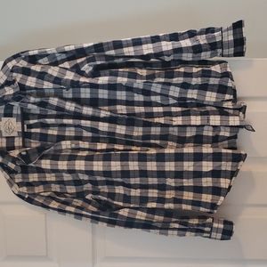 St. John's Bay, Large, Blue & White Plaid Button Down